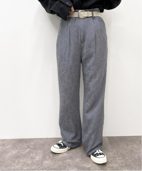 apres jour mignon（アプレジュールミニョン）の「ジャガードクロスフレアパンツ 【ZOZOTOWN限定アイテム】（その他パンツ・レディース・ブラック/グリーン系その他/ダークブルー・X-LARGE/フリー）」の3枚目の写真