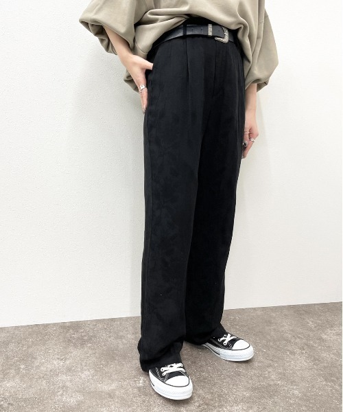apres jour mignon（アプレジュールミニョン）の「ジャガードクロスフレアパンツ 【ZOZOTOWN限定アイテム】（その他パンツ・レディース・ブラック/グリーン系その他/ダークブルー・X-LARGE/フリー）」の22枚目の写真