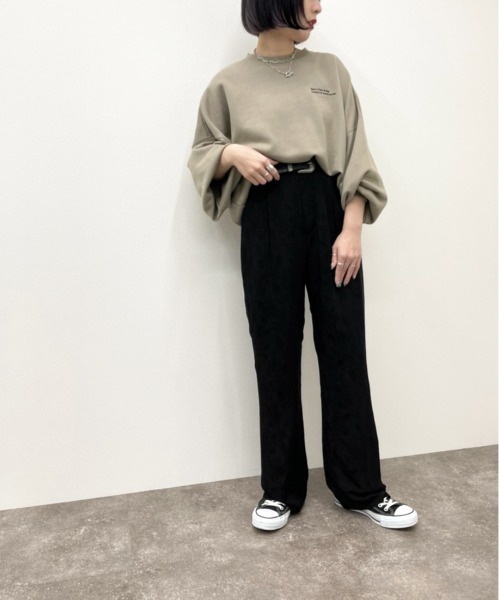 apres jour mignon（アプレジュールミニョン）の「ジャガードクロスフレアパンツ 【ZOZOTOWN限定アイテム】（その他パンツ・レディース・ブラック/グリーン系その他/ダークブルー・X-LARGE/フリー）」の19枚目の写真