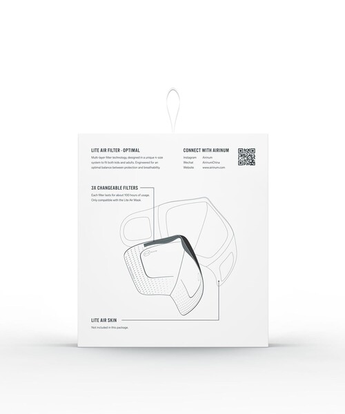 FREAK'S STORE（フリークスストア）の「AIRINUM/エリナム LITE AIR FILTER/ライトエアマスクフィルター（マスク・メンズ・ホワイト・MEDIUM/LARGE）」の5枚目の写真