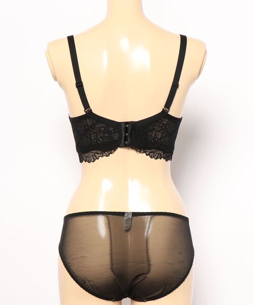 Lace Ladies（レースレディース）の「谷間メイク ノンワイヤーレースブラ&ショーツ 2点セット（ブラ&ショーツ・レディース・グリーン/モカ/ブラック/ワインレッド・80/70/75/85）」の5枚目の写真