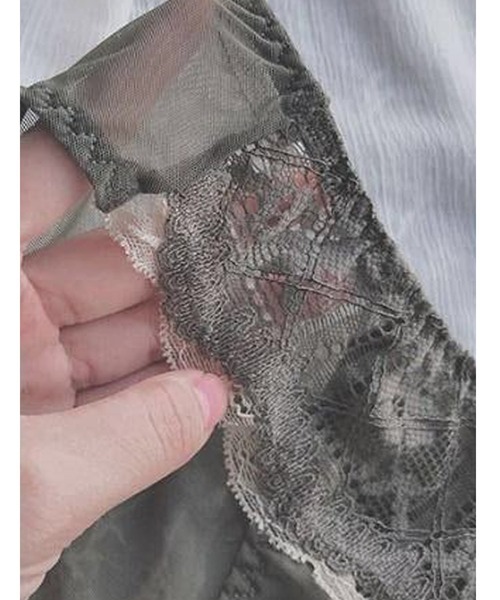Lace Ladies（レースレディース）の「谷間メイク ノンワイヤーレースブラ&ショーツ 2点セット（ブラ&ショーツ・レディース・グリーン/モカ/ブラック/ワインレッド・80/70/75/85）」の12枚目の写真