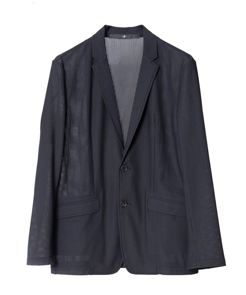 NO ID.(ノーアイディ)の「【NO ID.】Mesh Jersey 2B Jacket / メッシュ ジャージー 2ボタン ジャケット(テーラードジャケット・メンズ・ブラック/ネイビー・1/2)」の5枚目の写真