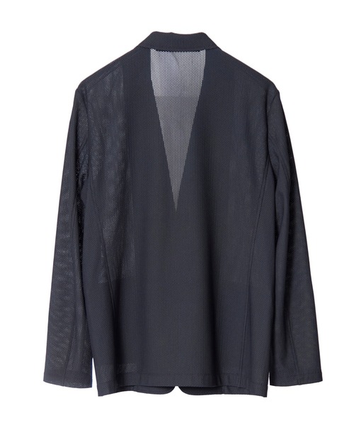 NO ID.(ノーアイディ)の「【NO ID.】Mesh Jersey 2B Jacket / メッシュ ジャージー 2ボタン ジャケット(テーラードジャケット・メンズ・ブラック/ネイビー・1/2)」の6枚目の写真