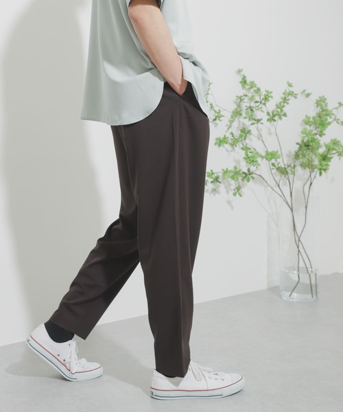 SENSE OF PLACE by URBAN RESEARCH(センスオブプレイスバイアーバンリサーチ)の「『Sサイズあり』テーパードスラックス(スラックス・メンズ・ブラック/ライトグレー/チャコールグレー/ブラウン/ライトベージュ/ブルー・MEDIUM/LARGE/SMALL)」の12枚目の写真