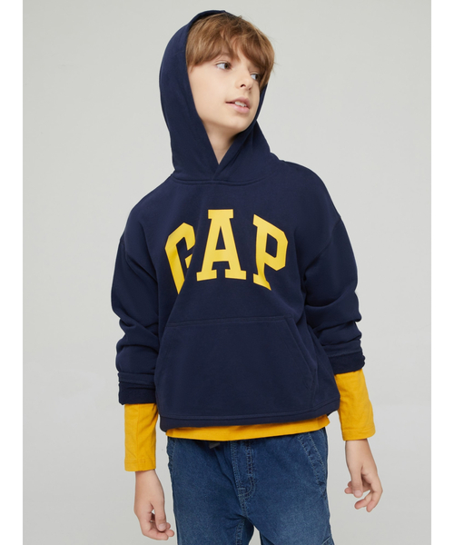 Gapロゴ カーボナイズドフリース フーディー