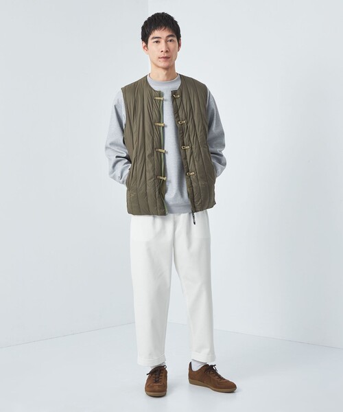 green label relaxing（グリーンレーベルリラクシング）の「【別注】【WEB限定】＜3/2 WORKS＞GLR 2プリーツ チノパンツ（チノパンツ・メンズ・グレー/ケリーグリーン/ブラック/オフホワイト/ベージュ・LARGE/SMALL/X-SMALL/MEDIUM/X-LARGE）」の9枚目の写真