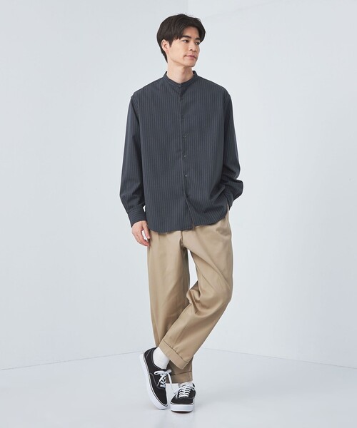 green label relaxing（グリーンレーベルリラクシング）の「【別注】【WEB限定】＜3/2 WORKS＞GLR 2プリーツ チノパンツ（チノパンツ・メンズ・グレー/ケリーグリーン/ブラック/オフホワイト/ベージュ・LARGE/SMALL/X-SMALL/MEDIUM/X-LARGE）」の15枚目の写真