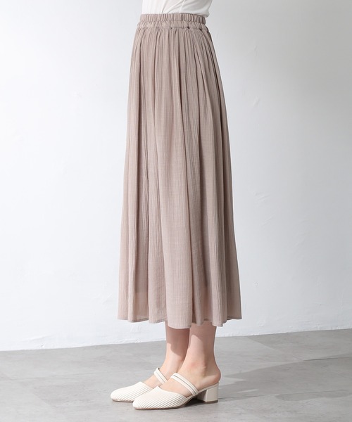 Honeys（ハニーズ）の「ロングギャザースカート（スカート・レディース・ネイビー/ブルー系その他/スミクロ/イエロー/ピンク系その他/ベージュ/オレンジ/ブルーグリーン・L/M/S）」の19枚目の写真