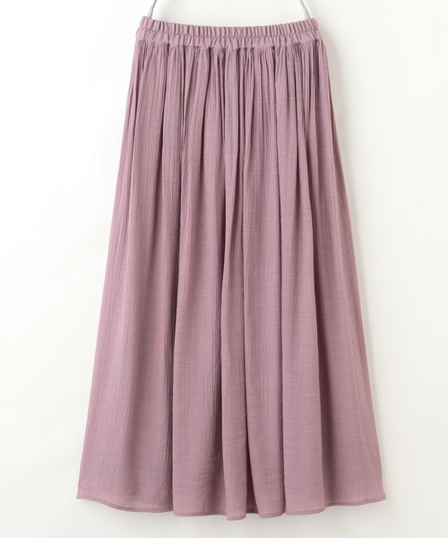 Honeys（ハニーズ）の「ロングギャザースカート（スカート・レディース・ネイビー/ブルー系その他/スミクロ/イエロー/ピンク系その他/ベージュ/オレンジ/ブルーグリーン・L/M/S）」の16枚目の写真