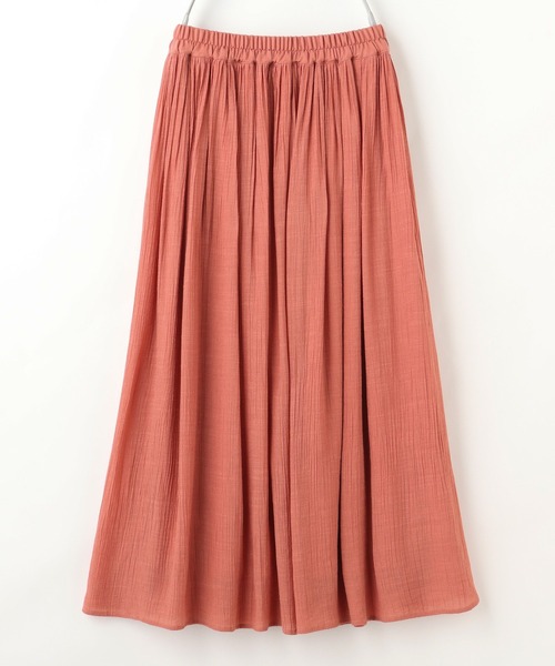 Honeys（ハニーズ）の「ロングギャザースカート（スカート・レディース・ネイビー/ブルー系その他/スミクロ/イエロー/ピンク系その他/ベージュ/オレンジ/ブルーグリーン・L/M/S）」の11枚目の写真