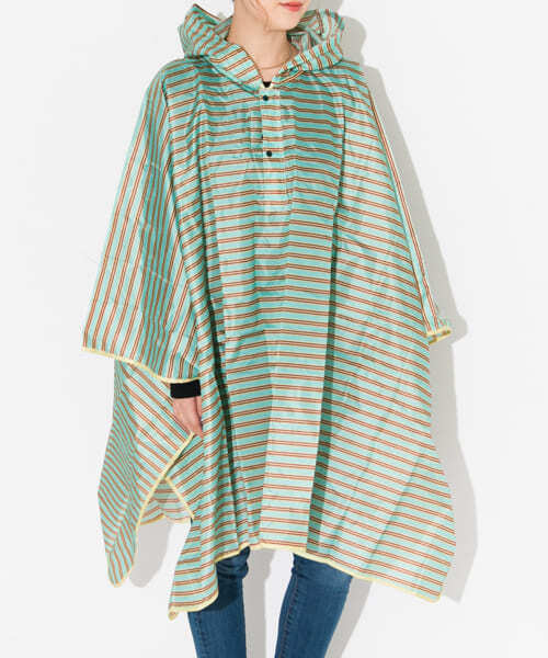 ameme（アメメ）の「Danke　RAIN CAPE∴（ポンチョ・レディース・ホワイト/ブラック/その他2/オレンジ/イエロー/グリーン/ネイビー・-）」の9枚目の写真