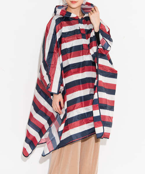 ameme（アメメ）の「Danke　RAIN CAPE∴（ポンチョ・レディース・ホワイト/ブラック/その他2/オレンジ/イエロー/グリーン/ネイビー・-）」の20枚目の写真