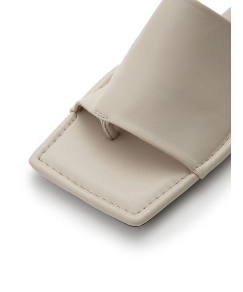 Mila Owen（ミラオーウェン）の「アウトステッチフラットミュール（サンダル・レディース・アイボリー/チャコールグレー/イエロー・37/38/36）」の10枚目の写真