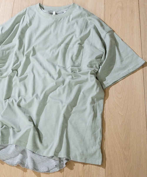 JOHN'S CLOSET(ジョンズクローゼット)の「【i】ビッグシルエット アンサンブル Tシャツ×タンクトップ(Tシャツ/カットソー・メンズ・グリーン/サックスブルー/ホワイト/ブラック/杢グレー/ベージュ/グリーン系その他/ブルー系その他/パープル系その他・MEDIUM/LARGE/X-LARGE)」の7枚目の写真