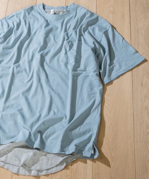 JOHN'S CLOSET(ジョンズクローゼット)の「【i】ビッグシルエット アンサンブル Tシャツ×タンクトップ(Tシャツ/カットソー・メンズ・グリーン/サックスブルー/ホワイト/ブラック/杢グレー/ベージュ/グリーン系その他/ブルー系その他/パープル系その他・MEDIUM/LARGE/X-LARGE)」の8枚目の写真