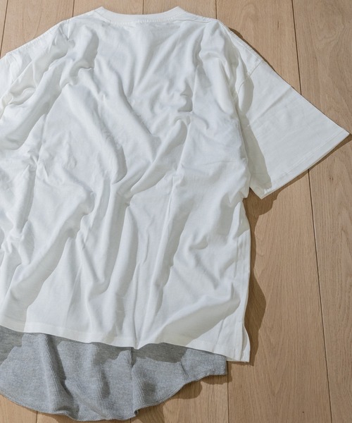 JOHN'S CLOSET(ジョンズクローゼット)の「【i】ビッグシルエット アンサンブル Tシャツ×タンクトップ(Tシャツ/カットソー・メンズ・グリーン/サックスブルー/ホワイト/ブラック/杢グレー/ベージュ/グリーン系その他/ブルー系その他/パープル系その他・MEDIUM/LARGE/X-LARGE)」の17枚目の写真