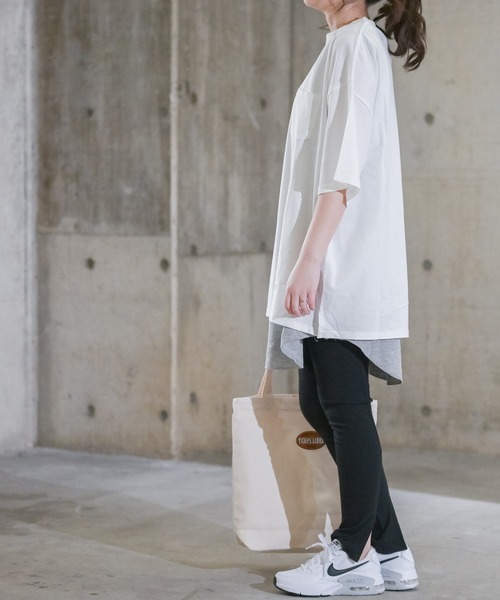 JOHN'S CLOSET(ジョンズクローゼット)の「【i】ビッグシルエット アンサンブル Tシャツ×タンクトップ(Tシャツ/カットソー・メンズ・グリーン/サックスブルー/ホワイト/ブラック/杢グレー/ベージュ/グリーン系その他/ブルー系その他/パープル系その他・MEDIUM/LARGE/X-LARGE)」の16枚目の写真