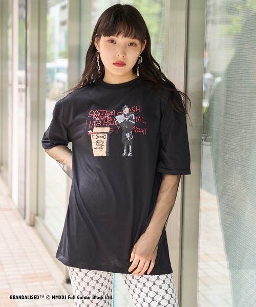 RASVOA(ラスボア)の「Banksy's GraffitiビッグT/Art DIY Punk(Tシャツ/カットソー・レディース・ブラック/オフホワイト・FREE)」の19枚目の写真