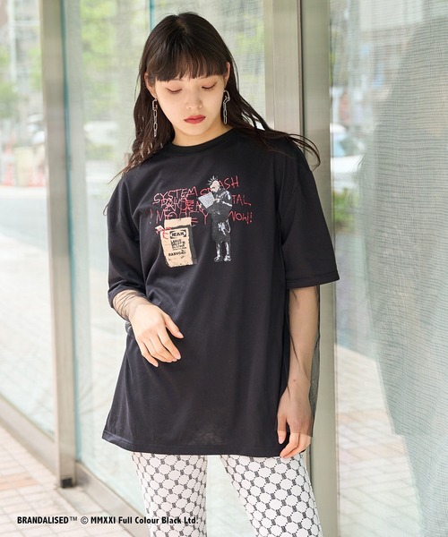 RASVOA(ラスボア)の「Banksy's GraffitiビッグT/Art DIY Punk(Tシャツ/カットソー・レディース・ブラック/オフホワイト・FREE)」の11枚目の写真