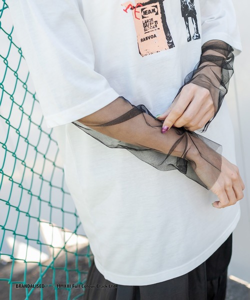 RASVOA(ラスボア)の「Banksy's GraffitiビッグT/Art DIY Punk(Tシャツ/カットソー・レディース・ブラック/オフホワイト・FREE)」の16枚目の写真