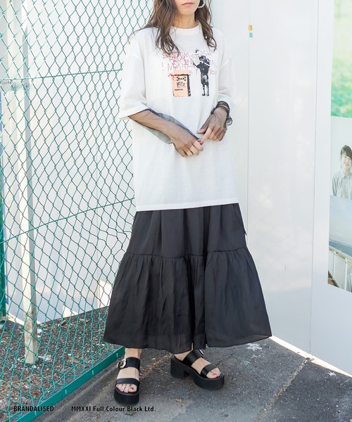 RASVOA(ラスボア)の「Banksy's GraffitiビッグT/Art DIY Punk(Tシャツ/カットソー・レディース・ブラック/オフホワイト・FREE)」の8枚目の写真