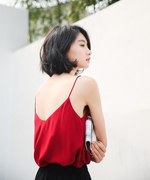 yuue' ( wear )(ユーイ)の「レイヤードシンプルキャミソール(キャミソール・レディース・ホワイト/レッド・FREE)」の2枚目の写真