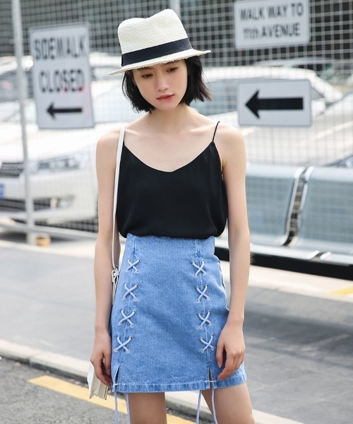 yuue' ( wear )(ユーイ)の「レイヤードシンプルキャミソール(キャミソール・レディース・ホワイト/レッド・FREE)」の6枚目の写真