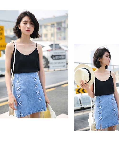 yuue' ( wear )(ユーイ)の「レイヤードシンプルキャミソール(キャミソール・レディース・ホワイト/レッド・FREE)」の11枚目の写真