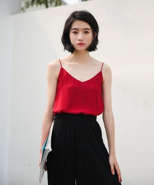yuue' ( wear )(ユーイ)の「レイヤードシンプルキャミソール(キャミソール・レディース・ホワイト/レッド・FREE)」の15枚目の写真