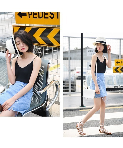 yuue' ( wear )(ユーイ)の「レイヤードシンプルキャミソール(キャミソール・レディース・ホワイト/レッド・FREE)」の16枚目の写真