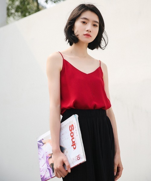 yuue' ( wear )(ユーイ)の「レイヤードシンプルキャミソール(キャミソール・レディース・ホワイト/レッド・FREE)」の20枚目の写真