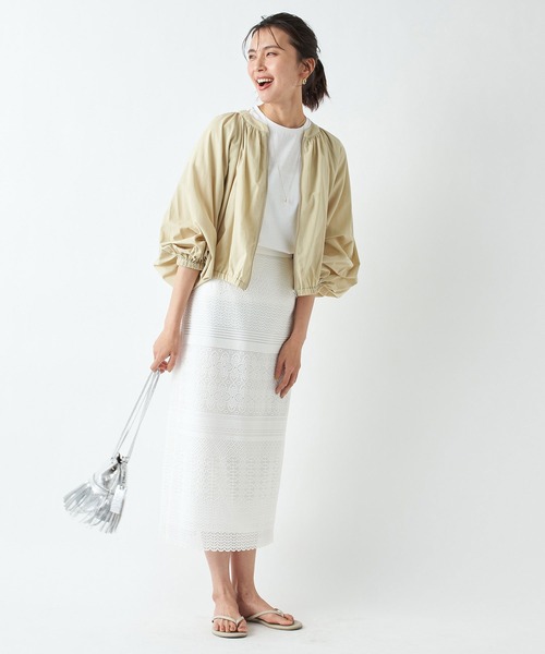 RIVE DROITE（リヴドロワ）の「コンパクトヤーンクルーTシャツ（Tシャツ/カットソー・レディース・ネイビー/ベージュ/ホワイト・FREE）」の11枚目の写真