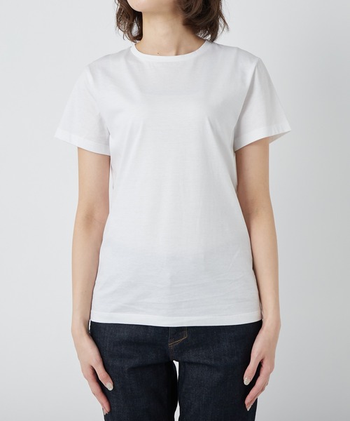 RIVE DROITE（リヴドロワ）の「コンパクトヤーンクルーTシャツ（Tシャツ/カットソー・レディース・ネイビー/ベージュ/ホワイト・FREE）」の19枚目の写真