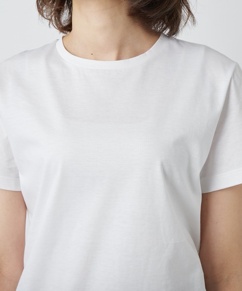 RIVE DROITE（リヴドロワ）の「コンパクトヤーンクルーTシャツ（Tシャツ/カットソー・レディース・ネイビー/ベージュ/ホワイト・FREE）」の22枚目の写真