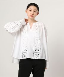 sara mallika カットワーク シャツ ワンピース サラマリカ sara mallika カットワーク シャツ ワンピース サラマリカ