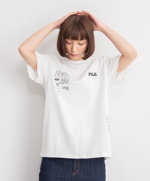FILA（フィラ）の「2021 FILA 限定Tシャツ 「BTSモデル」　※8枚セットの限定クリアファイル付き（Tシャツ/カットソー・レディース・ホワイト/ブラック/ダークグリーン/ベージュ/パープル/カーキ/ホワイト系その他・FREE）」の9枚目の写真