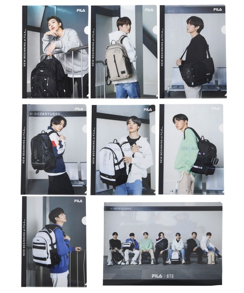 2021 FILA 限定Tシャツ 「BTSモデル」 ※8枚セットの限定クリアファイル
