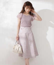 PROPORTION BODY DRESSING | バックシャンジャガードフレアスカート / 1211220505(スカート)