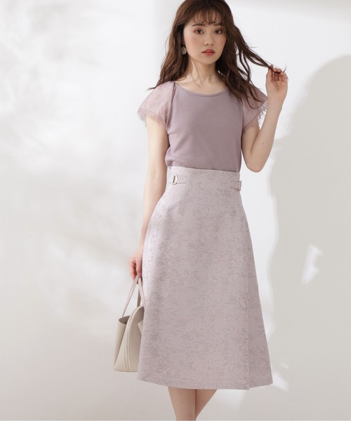 PROPORTION BODY DRESSING(プロポーションボディドレッシング)の「バックシャンジャガードフレアスカート / 1211220505(スカート・レディース・グレー/ピンク系その他2・X-SMALL/SMALL/MEDIUM)」の7枚目の写真