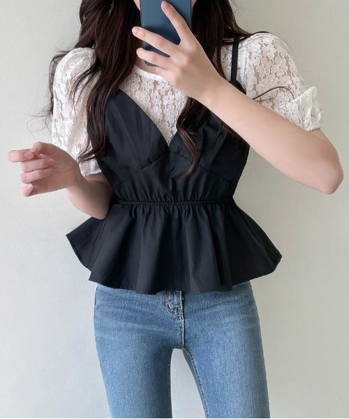 SONA（ソナ）の「SONYUNARA フラワーレースビスチェブラウス（シャツ/ブラウス・レディース・ブラック・FREE）」の11枚目の写真