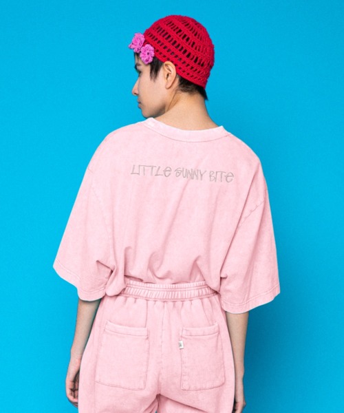 Little sunny bite（リトルサニーバイト）の「LittleSunnyBite/リトルサニーバイト/Vintage tee（Tシャツ/カットソー・レディース・ブラック/ピンク/グリーン・S/M）」の4枚目の写真