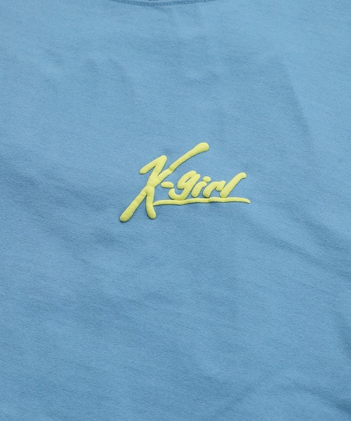 X-girl（エックスガール）の「HANDWRITING LOGO S/S TEE（Tシャツ/カットソー・レディース・ホワイト/ライトブルー/ブラック/ピンク・M/XL/L/S）」の22枚目の写真