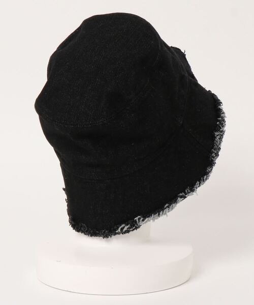 SPINNS（スピンズ）の「ダメージ加工デニムバケットハット（ハット・レディース・ブラック/ブルー・ONESIZE）」の9枚目の写真