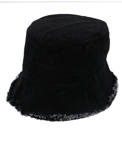 SPINNS（スピンズ）の「ダメージ加工デニムバケットハット（ハット・レディース・ブラック/ブルー・ONESIZE）」の3枚目の写真