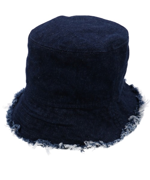 SPINNS（スピンズ）の「ダメージ加工デニムバケットハット（ハット・レディース・ブラック/ブルー・ONESIZE）」の5枚目の写真