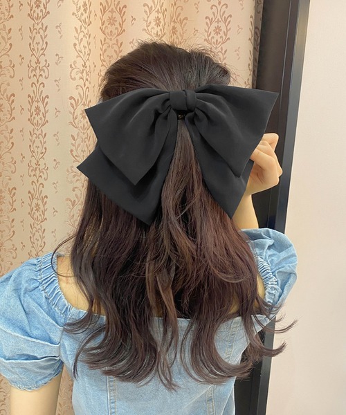 Rmine（アールマイン）の「マットサテンBIGリボンバレッタ（バレッタ