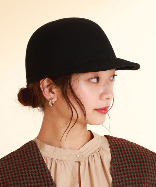 Ray BEAMS（レイビームス）の「Ray BEAMS / フェルト キャップ（キャップ・レディース・ブラック/ブルー・ONE SIZE）」の3枚目の写真