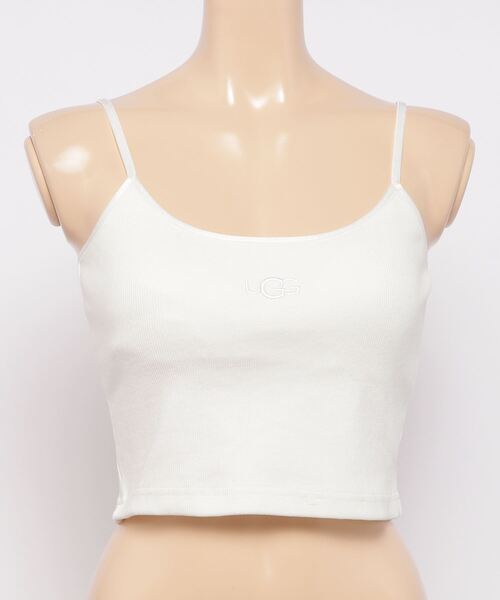 UGG（アグ）の「UGG ロゴ刺繍 リブキャミ / アグ ロゴシシュウ リブキャミ（キャミソール・レディース・ホワイト/ブラック/ブルー/オレンジ・L/M）」の2枚目の写真
