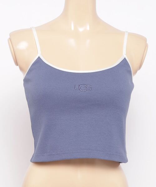 UGG（アグ）の「UGG ロゴ刺繍 リブキャミ / アグ ロゴシシュウ リブキャミ（キャミソール・レディース・ホワイト/ブラック/ブルー/オレンジ・L/M）」の3枚目の写真